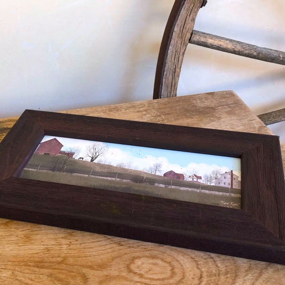 FRAMED FARMHOUSE PICTURE Rustic “Rural Route” USA - Picture 5 of 11